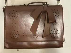 Ecosusi Vegan Leather 15.6 inch Laptop Bag Briefcase BOW for Computer Feminine